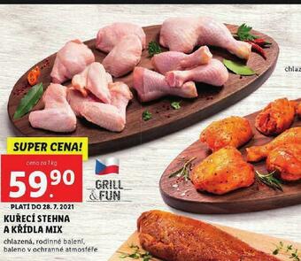 Lidl Kuřecí stehna a křídla mix nabídka