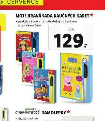 Lidl Mpje hravá sada baučných karet nabídka