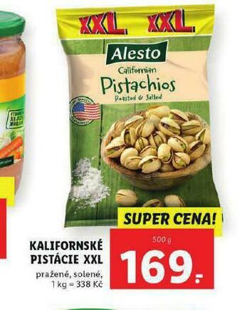 Lidl Kalifornské pistácie xxl nabídka