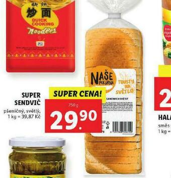Lidl Super sendvič nabídka