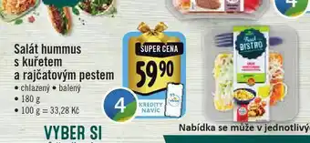 Jip Salát hummus s kuřetem a rajčatovým pestem nabídka