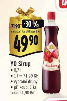 Jip Yo sirup nabídka