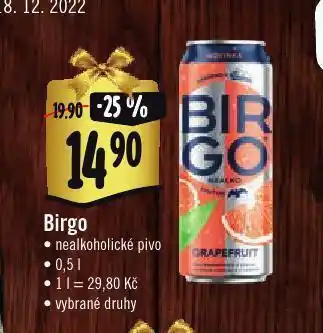 Jip Birgo nealkoholické pivo nabídka