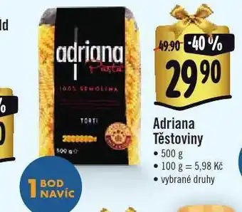 Jip Adriana těstoviny nabídka