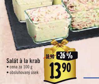 Albert Salát á la krab nabídka