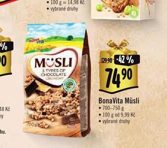 Albert Bonavita müsli nabídka