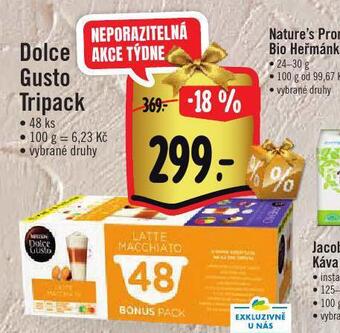 Albert Dolce gusto tripack nabídka