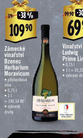 Albert Zámecké vinařství bzenec herbarium moravicum nabídka