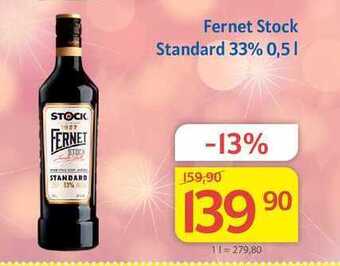 Kubík potraviny Stock fernet standard 33% 0,5l nabídka