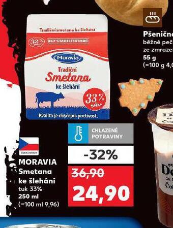 Kaufland Moravia smetana ke šlehání 33% nabídka