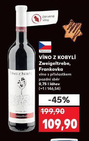 Kaufland Víno z kobylí frankovka nabídka