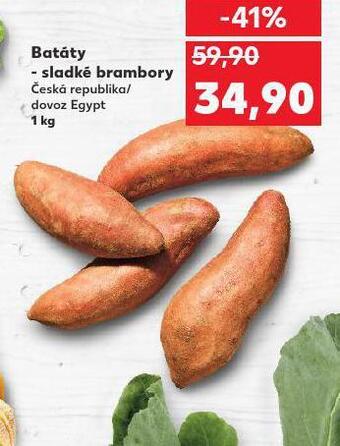 Kaufland Batáty sladké brambory nabídka
