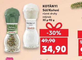 Kaufland Kotányi sůl / koření nabídka