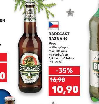 Kaufland Pivo radegast rázná 10 nabídka