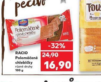 Kaufland Racio polomáčené chlebíčky nabídka