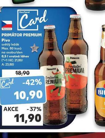 Kaufland Pivo primátor premium nabídka