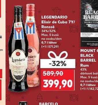 Kaufland Legendario elixir de cuba 7y / ronssé nabídka