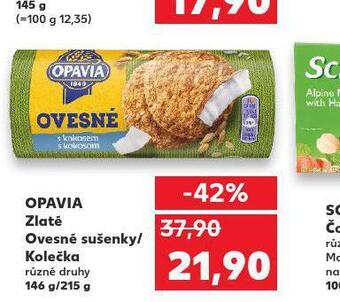 Kaufland Opavia zlaté ovesné sušenky / kolečka nabídka
