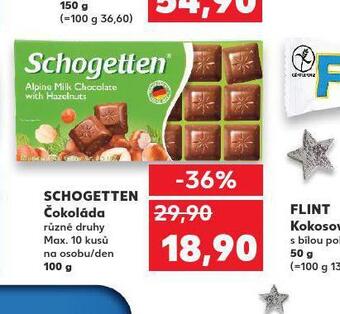 Kaufland Schogetten čokoláda nabídka