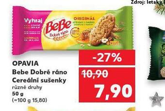 Kaufland Opavia bebe dobré ráno cereální sušenky nabídka