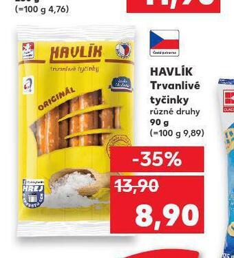 Kaufland Havlík trvanlivé tyčinky nabídka