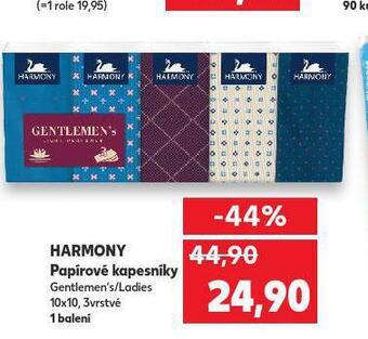 Kaufland Harmony papírové kapesníky nabídka