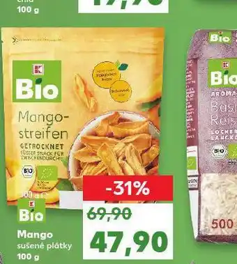 Kaufland Bio mango sušené plátky nabídka