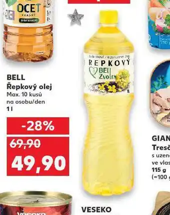 Kaufland Bell řepkový olej nabídka