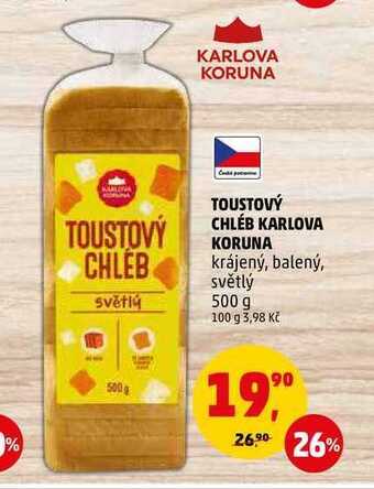 Penny Market Toustový chléb karlova koruna, 500 g nabídka