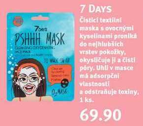 Rossmann 7 days čisticí textilní maska nabídka