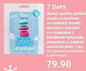 Rossmann 7 days modrá textilní pleťová maska nabídka
