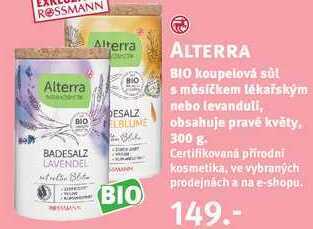 Rossmann Alterra bio koupelová sůl, 300 g nabídka