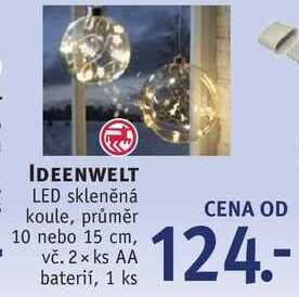 Rossmann Ideenwelt led skleněná koule nabídka