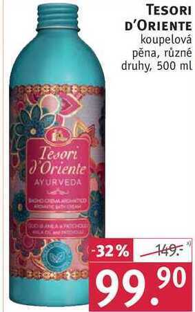 Rossmann Tesori d'oriente koupelová pěna, 500 ml nabídka
