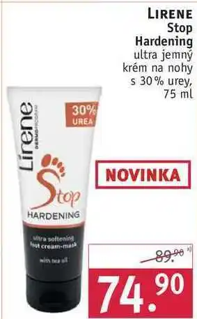 Rossmann Lirene stop hardening ultra jemný krém na nohy, 75 ml nabídka