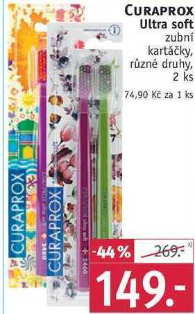 Rossmann Curaprox ultra soft zubní kartáčky, 2 ks nabídka