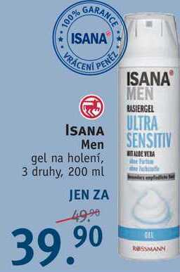 Rossmann Isana men gel na holení, 200 ml nabídka