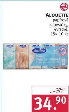 Rossmann Alouette papírové kapesníky, 15x 10 ks nabídka