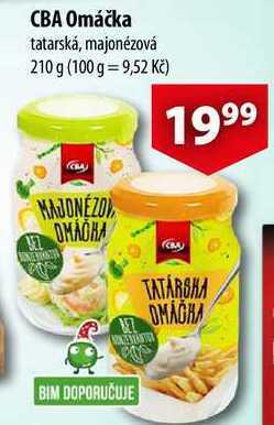 Cba tatarská omáčka, majonézová omáčka, 210 g
