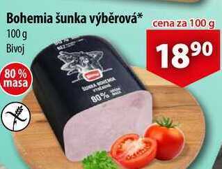 CBA Bohemia šunka výběrová, 100 g nabídka
