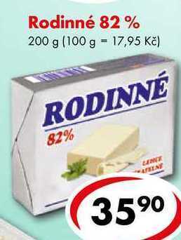 CBA Rodinné 82 %, 200 g nabídka