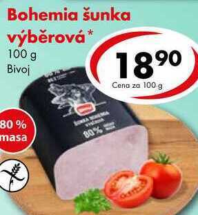 CBA Bohemia šunka výběrová, 100 g nabídka