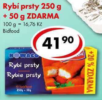 CBA Rybí prsty 250 g + 50 g zdarma nabídka