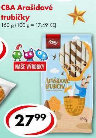 CBA Cba arašídové trubičky, 160 g nabídka