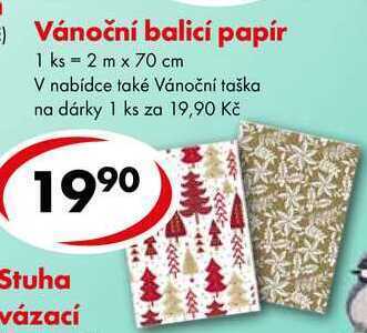 CBA Vánoční balicí papír nabídka