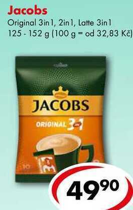 Jacobs original 3 in 1, 2in1, latte 3in1, 125-152 g
