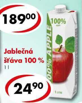 CBA Jablečná šťáva 100 %, 1 l nabídka