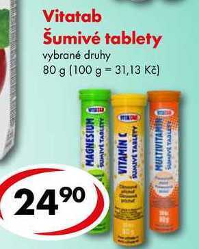 CBA Vitatab šumivé tablety, 80 g nabídka
