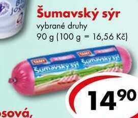 CBA Šumavský sýr, 90 g nabídka