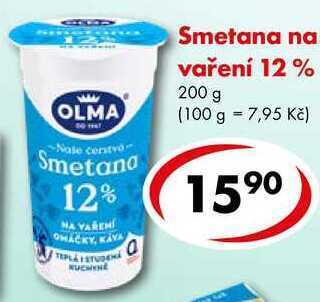 CBA Smetana na vaření 12 %, 200 g nabídka